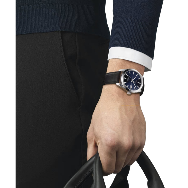 Tissot Gentleman Powermatic 80 Silicium Watch, Blue Dial