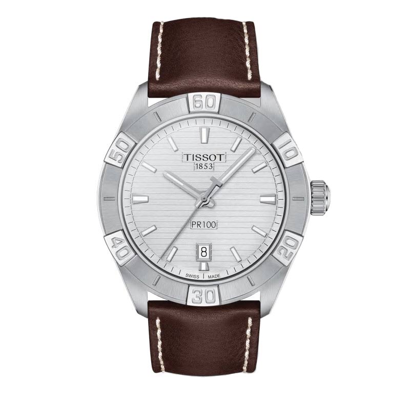 Tissot  PR 100 Sport Men's 42mm Watch, Silver and White Dial