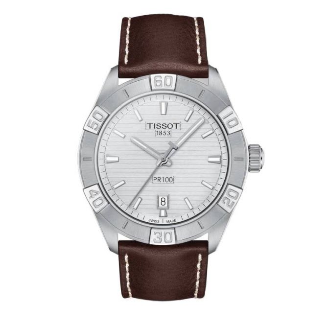 Tissot  PR 100 Sport Men's 42mm Watch, Silver and White Dial