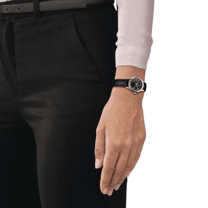 Tissot Classic Dream Women's 28mm Watch, Black and Silver Dial