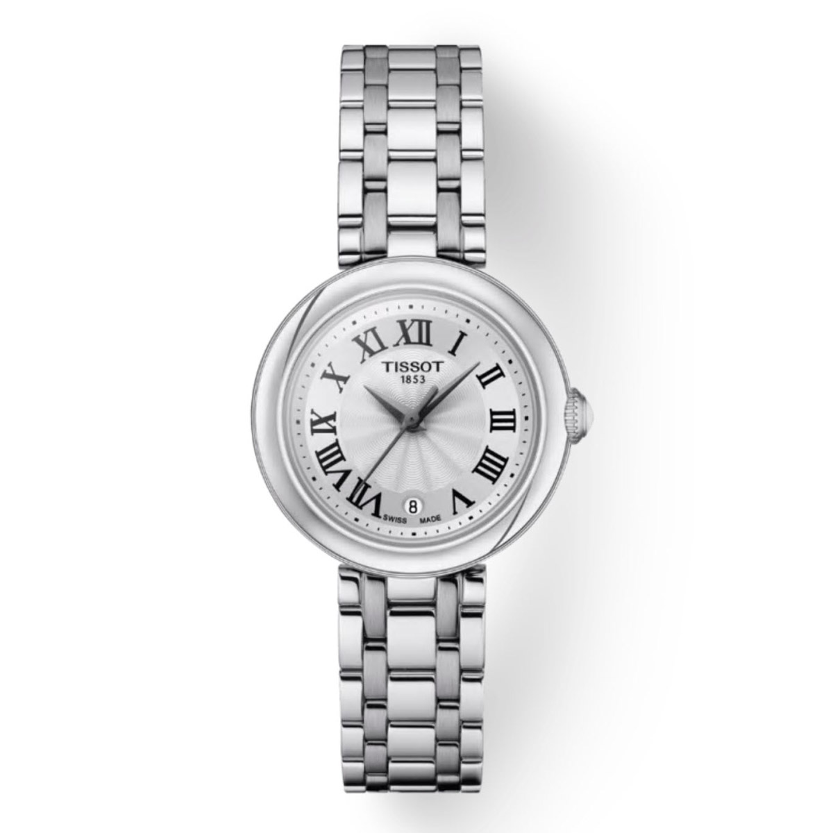 Tissot Bellisima Small 26mm Women's Watch, Silver and Black Dial