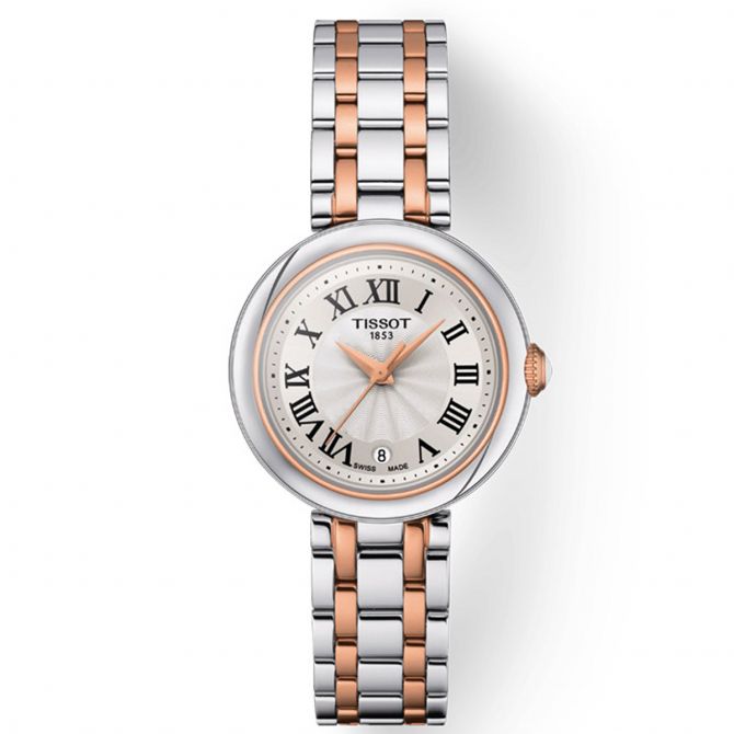 Tissot Bellisima Small Women's 26mm Watch, Silver and Rose Gold Dial