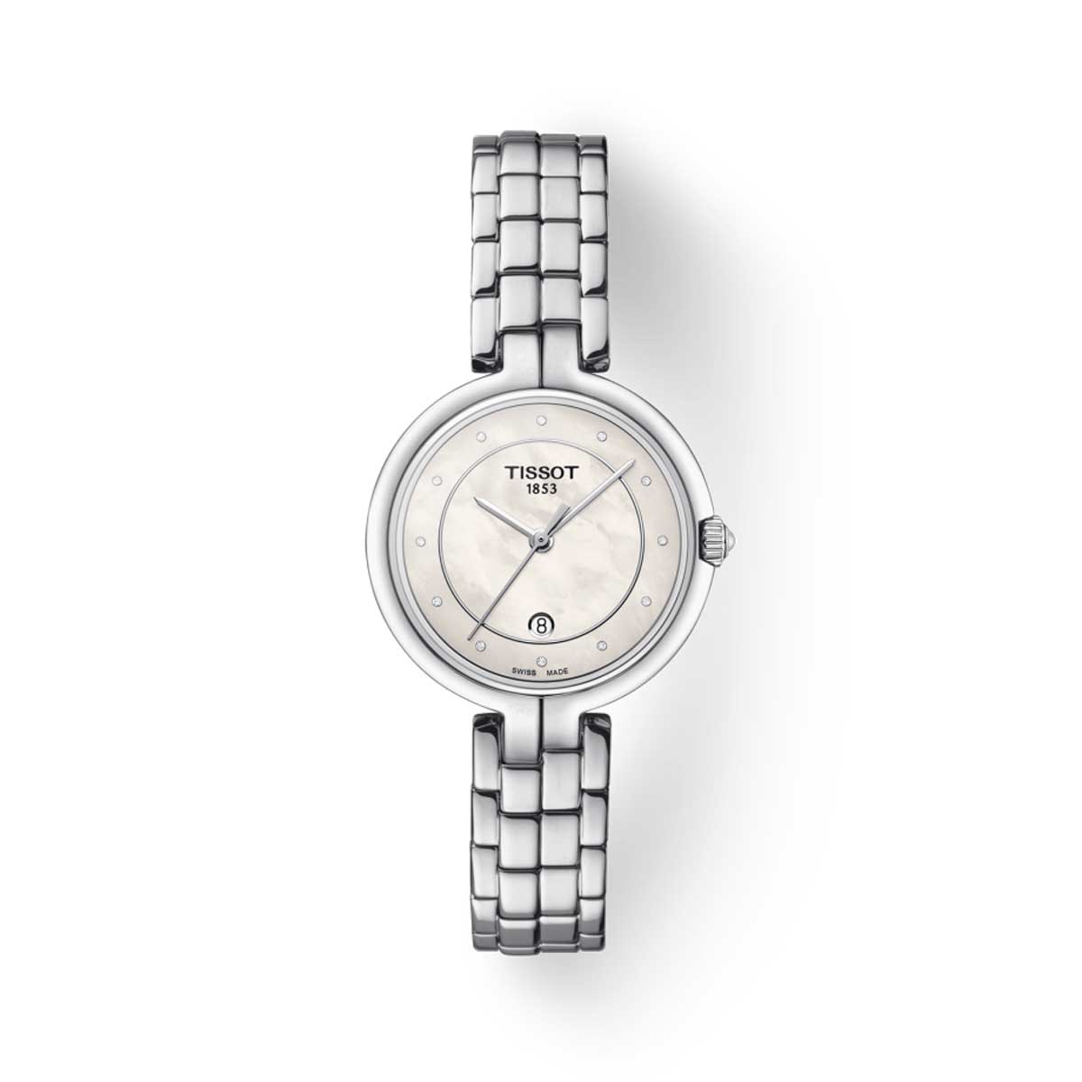 Tissot Flamingo Diamond 30mm Watch, White Mother of Pearl Dial