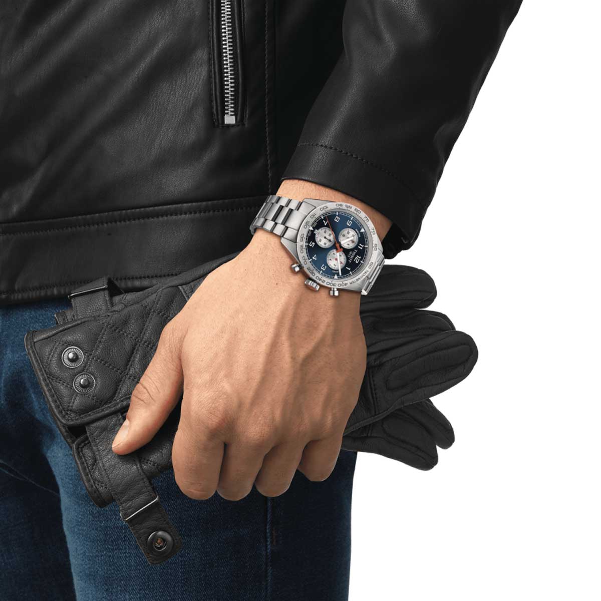 Tissot PRS 516 Chronograph Watch, Blue Dial