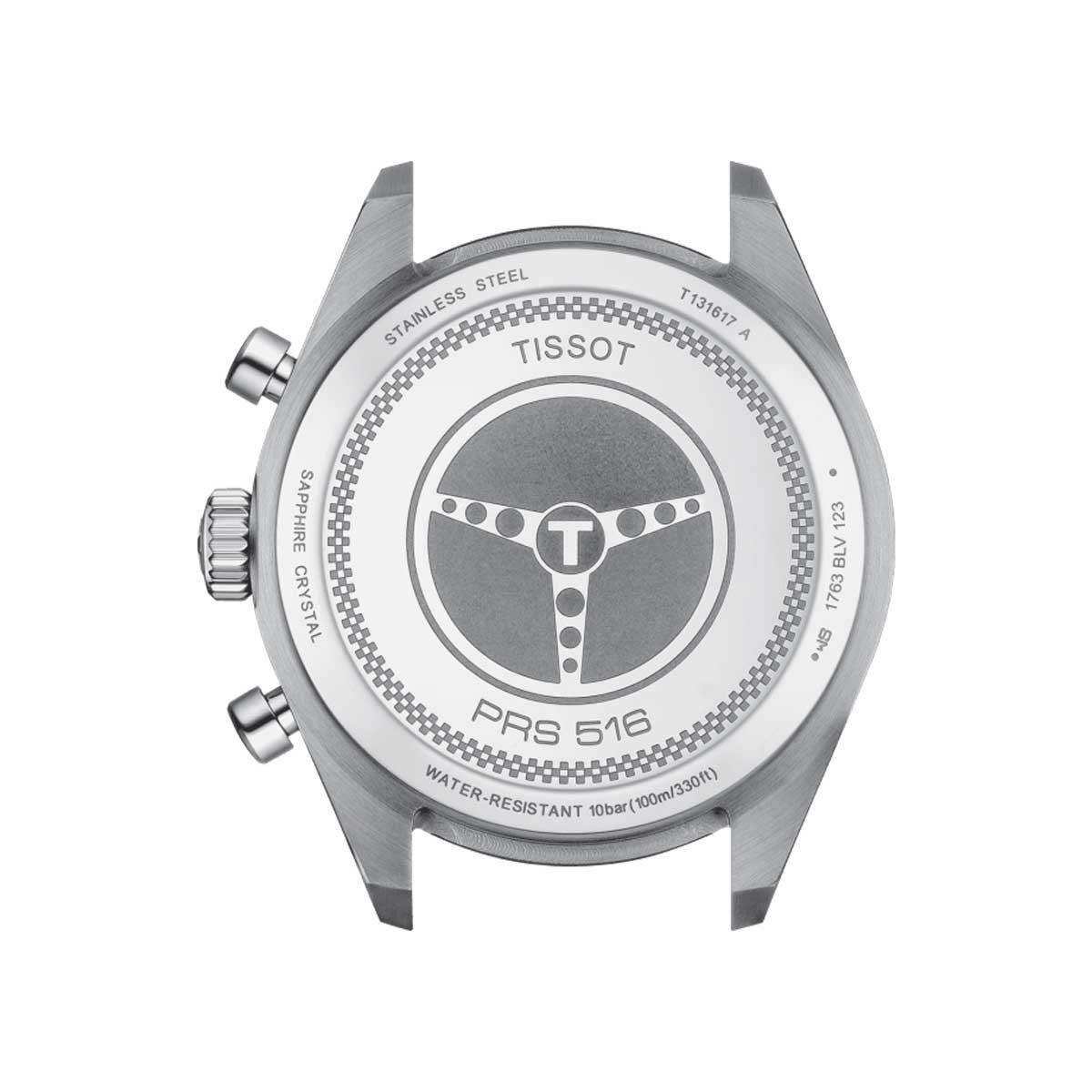 Tissot PRS 516 Chronograph 45mm Men's Watch, Black and Silver Dial