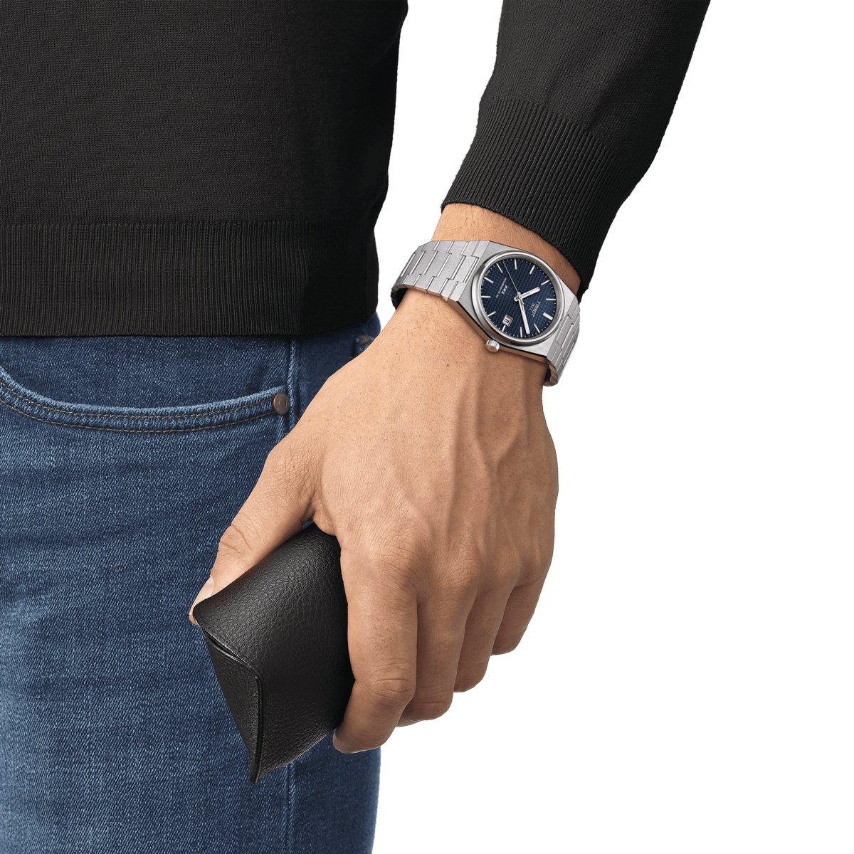 Tissot PRX Powermatic 80 40mm Men's Watch, Navy Blue Pattern Dial