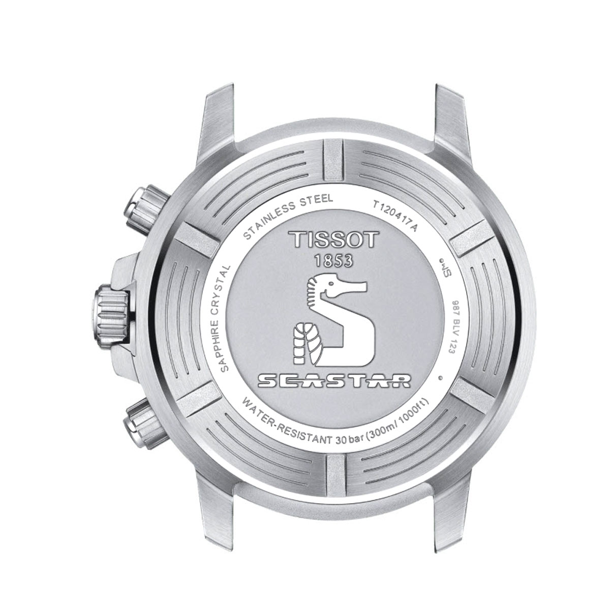 Tissot Seastar 1000 Chronograph 45mm Men's Watch, Black Dial