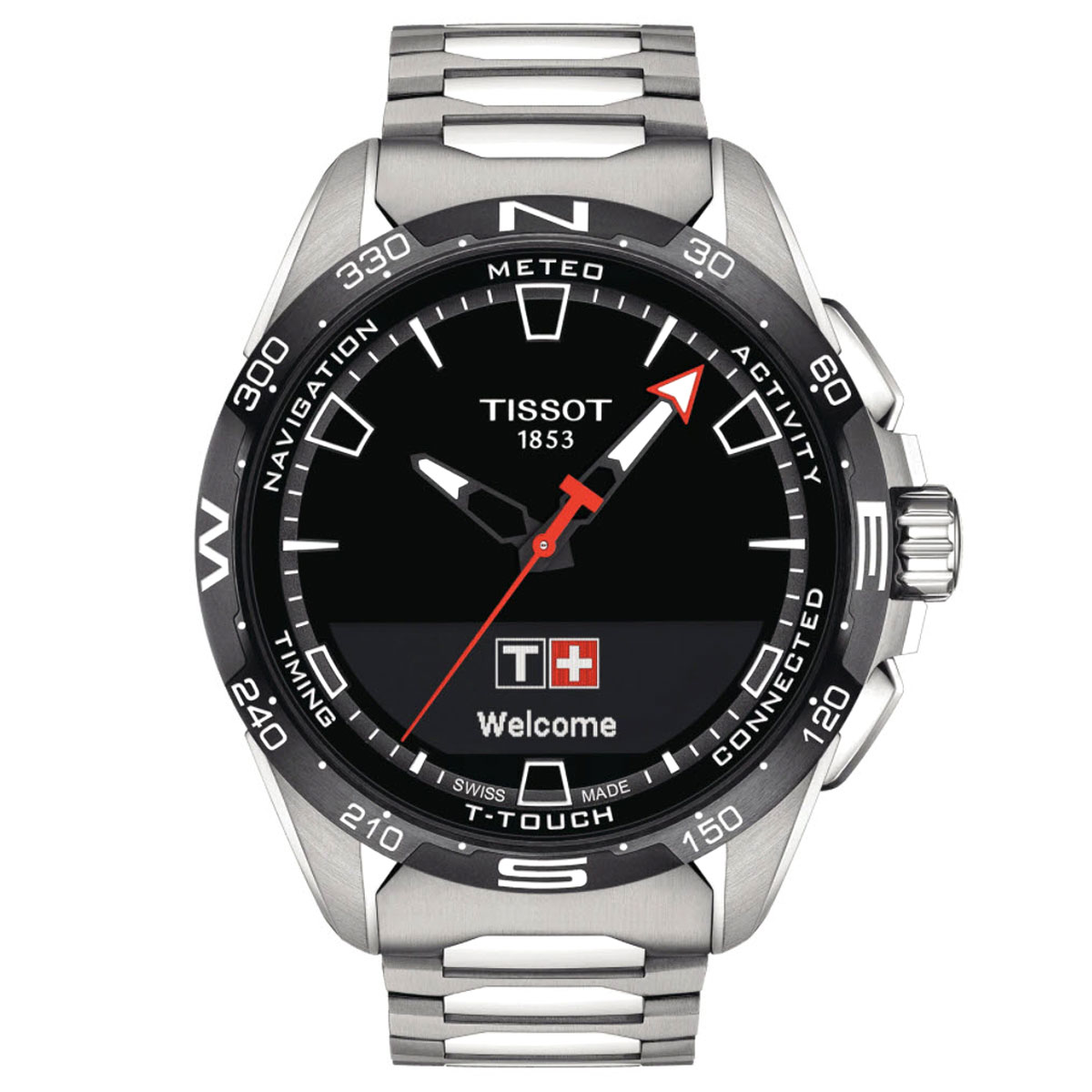 Tissot T Touch Connect Solar 47mm Men's Watch, Titanium Bracelet