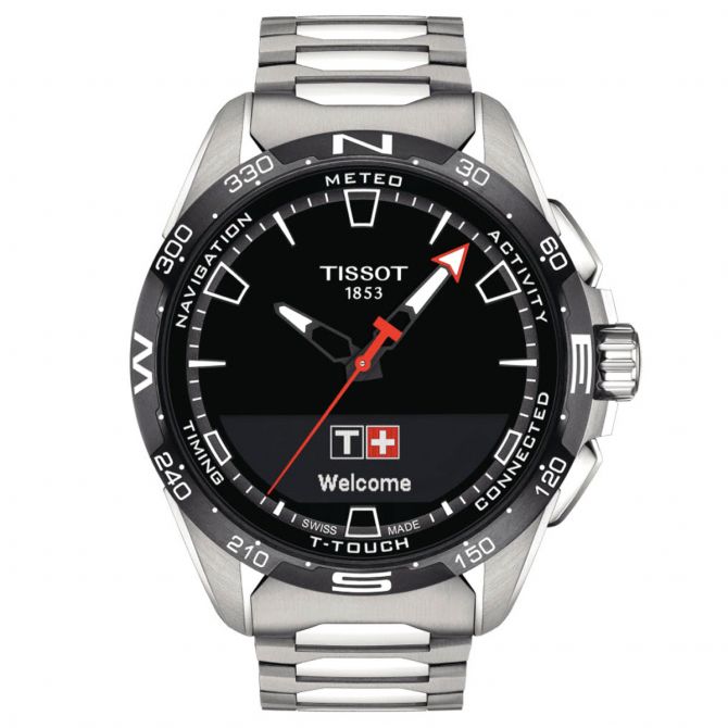 Tissot T Touch Connect Solar 47mm Men's Watch, Titanium Bracelet