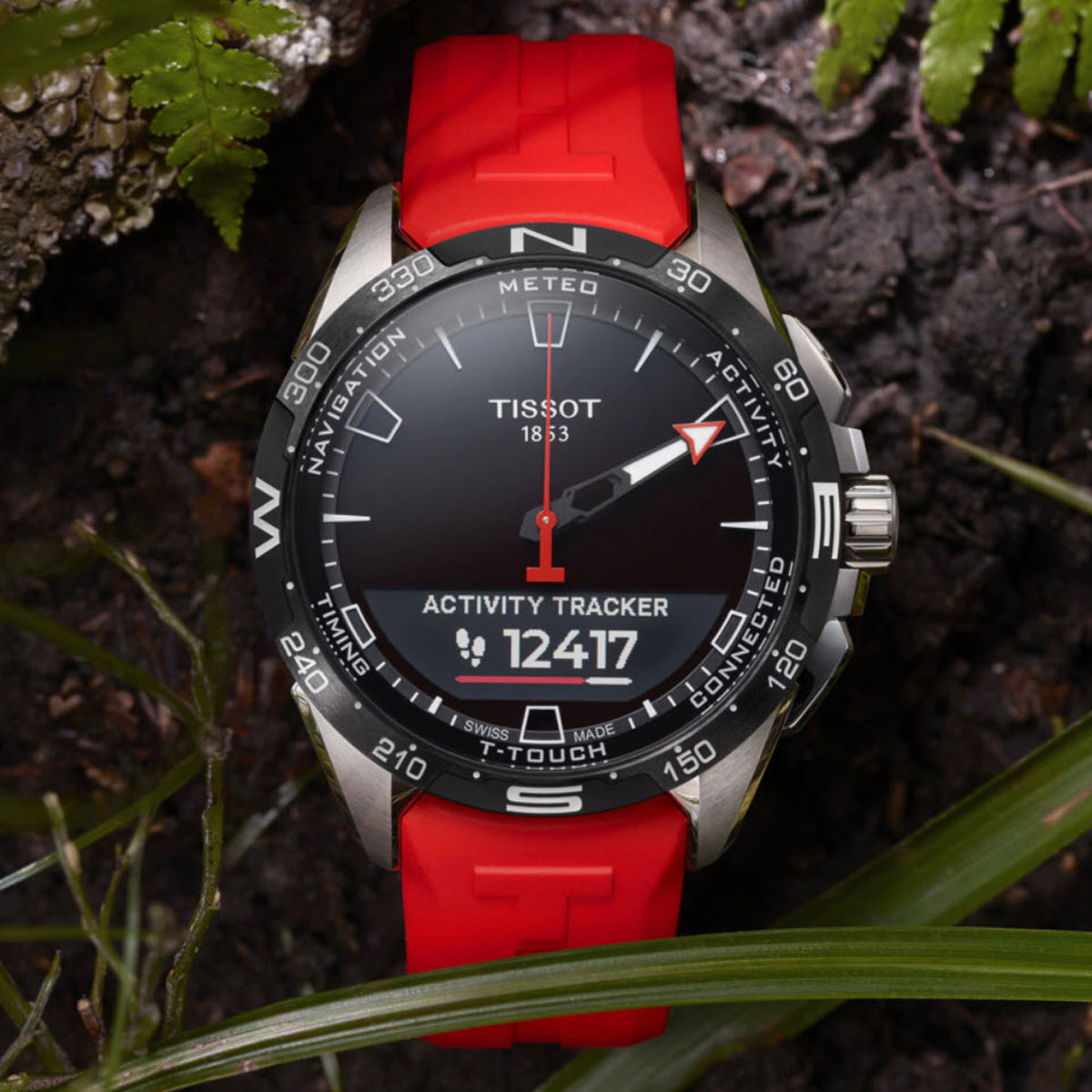 Tissot T Touch Connect Solar 47mm Men's Watch, Red Band