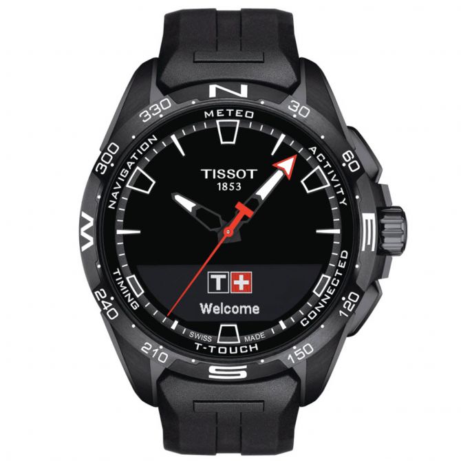 Tissot T Touch Connect Solar 47mm Men's Watch, Black Band