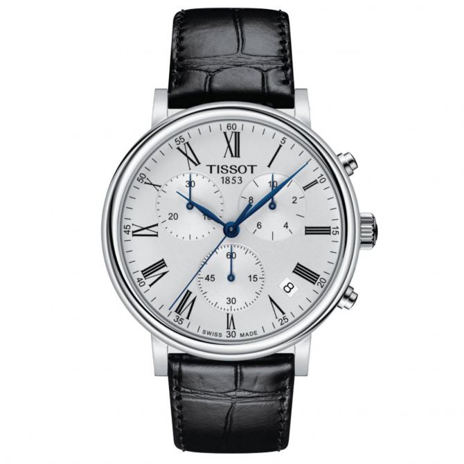 Tissot Carson Premium Chronograph 41mm Watch, Silver Dial