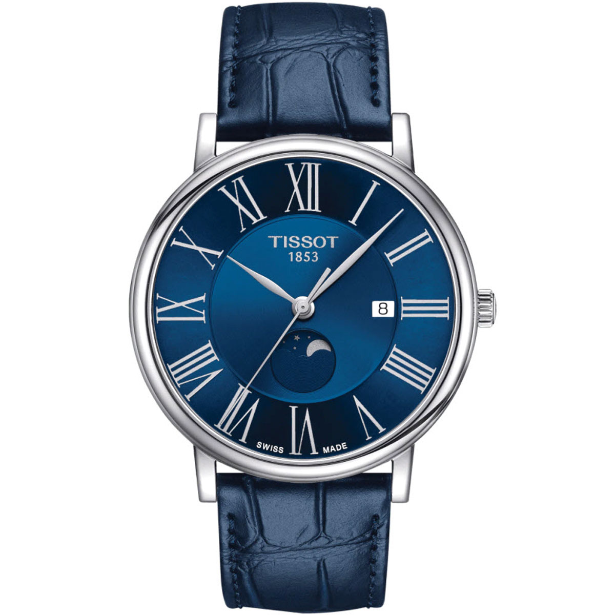 Tissot Carson Premium Gent Moonphase 40mm Watch, Blue Dial