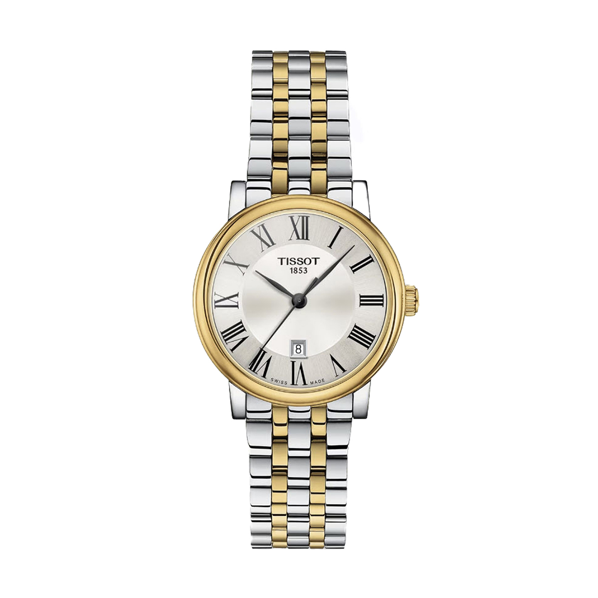 Tissot Carson Premium Women's 30mm Watch, Silver Two Tone Dial