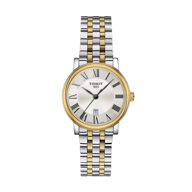Tissot Carson Premium Women's 30mm Watch, Silver Two Tone Dial
