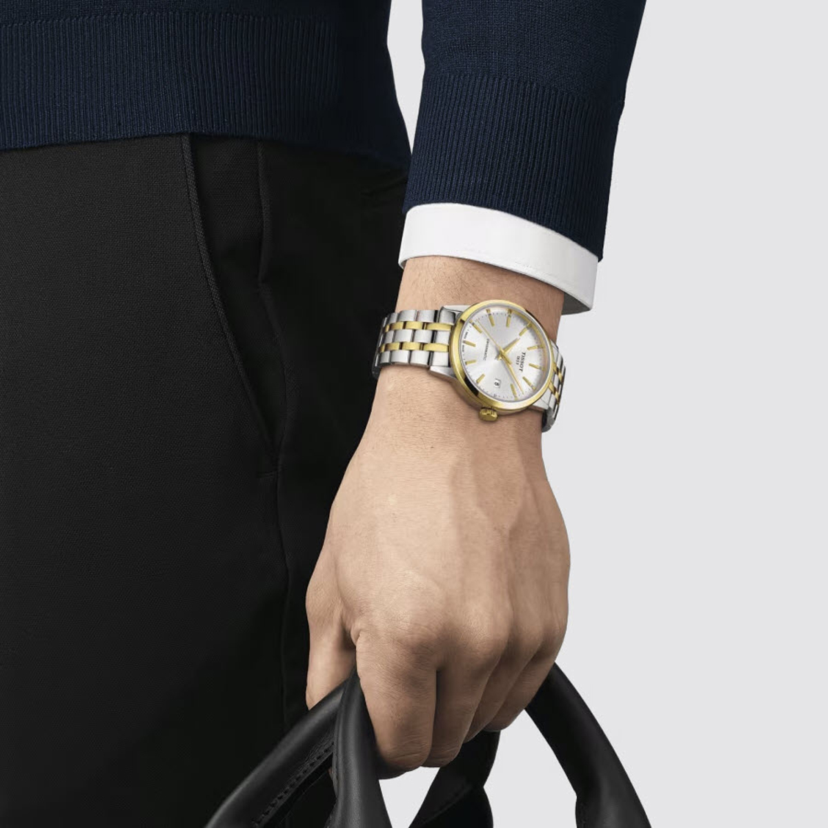 Tissot Classic Dream Swissmatic 42mm Watch, Silver and Gold Tone Dial