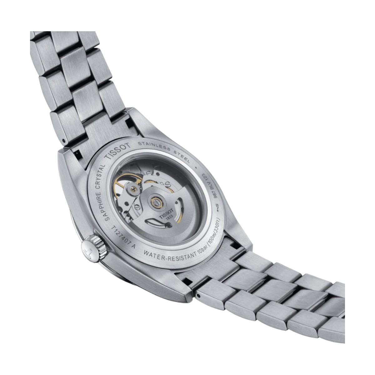 Tissot Powermatic 80 Open Heart 40mm Men's Watch, Silver Dial