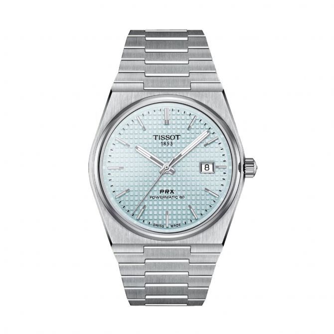 Tissot PRX Powermatic 80 40mm Men's Watch, Ice Blue Dial