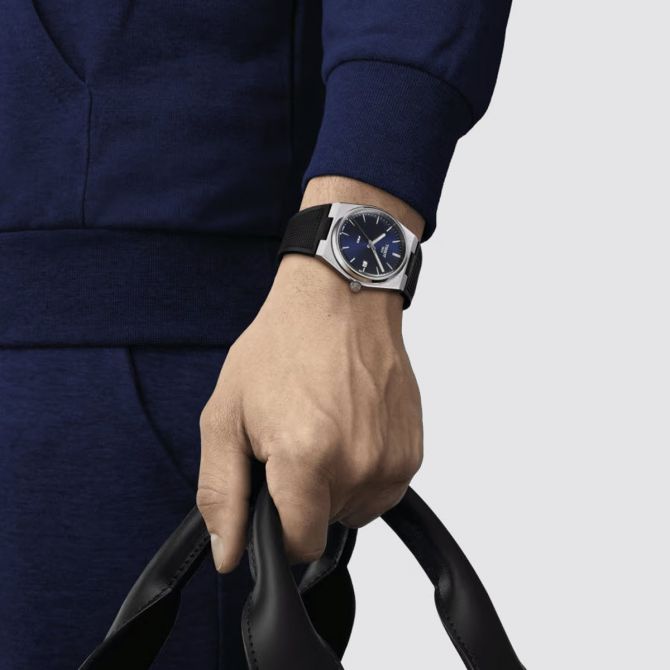 Tissot PRX 40mm Men's Watch, Navy Blue Dial | T1374101704100