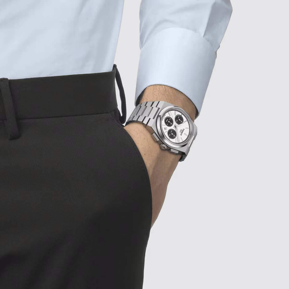 Tissot PRX Automatic Chronograph 42mm Men's Watch, White and Black Dial