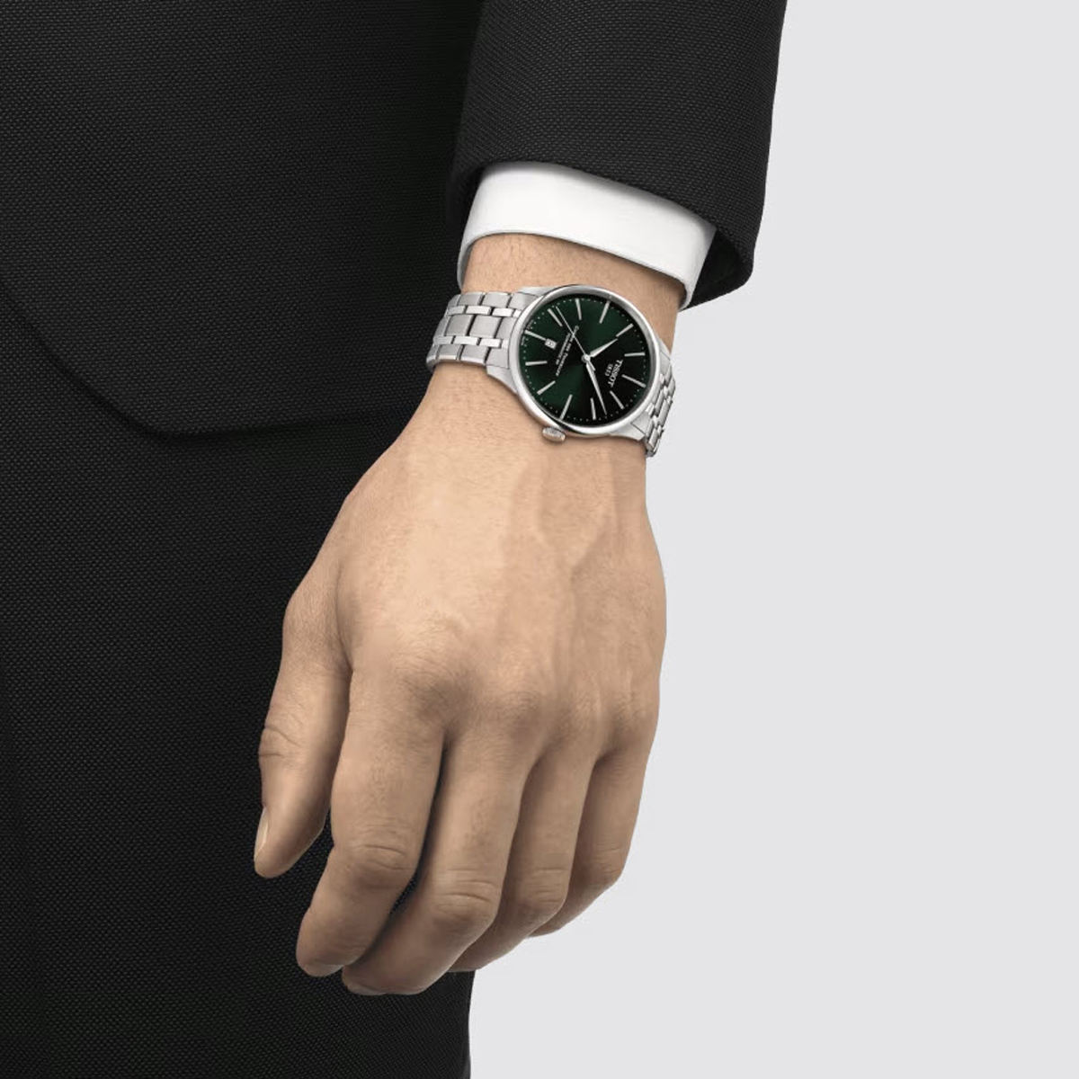 Tissot Chemin Des Tourelles Powermatic 80 42mm Men's Watch, Green Dial