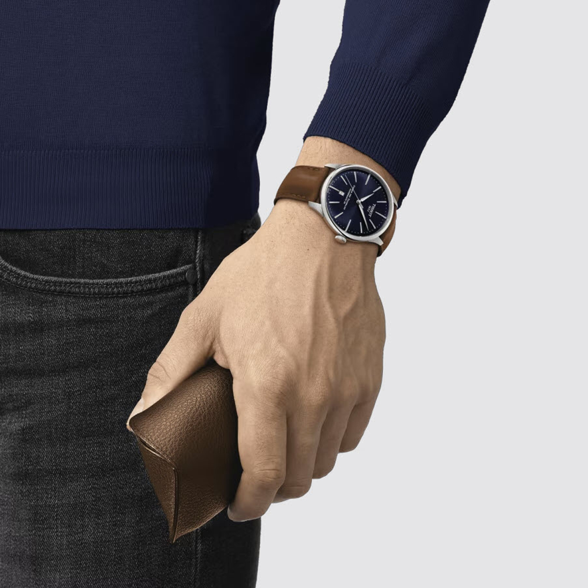 Tissot Chemin Des Tourelles Powermatic 80 42mm Men's Watch, Navy Blue Dial