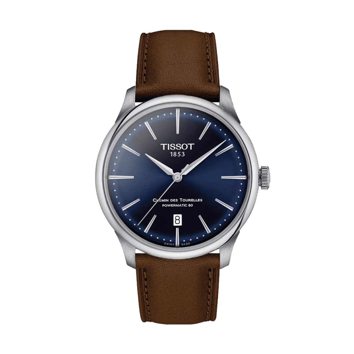 Tissot Chemin Des Tourelles Powermatic 80 39mm Men's Watch, Blue Dial