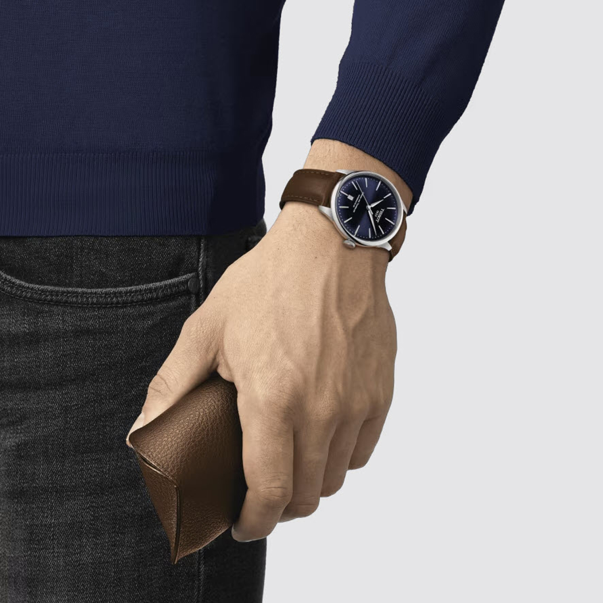 Tissot Chemin Des Tourelles Powermatic 80 39mm Men's Watch, Blue Dial