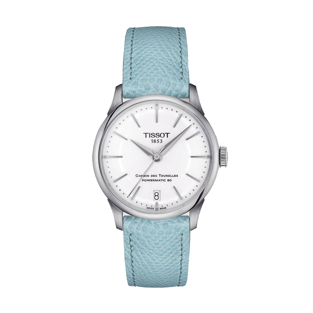Tissot Chemin Des Tourelles Powermatic 80 34mm Women's Watch, White Dial
