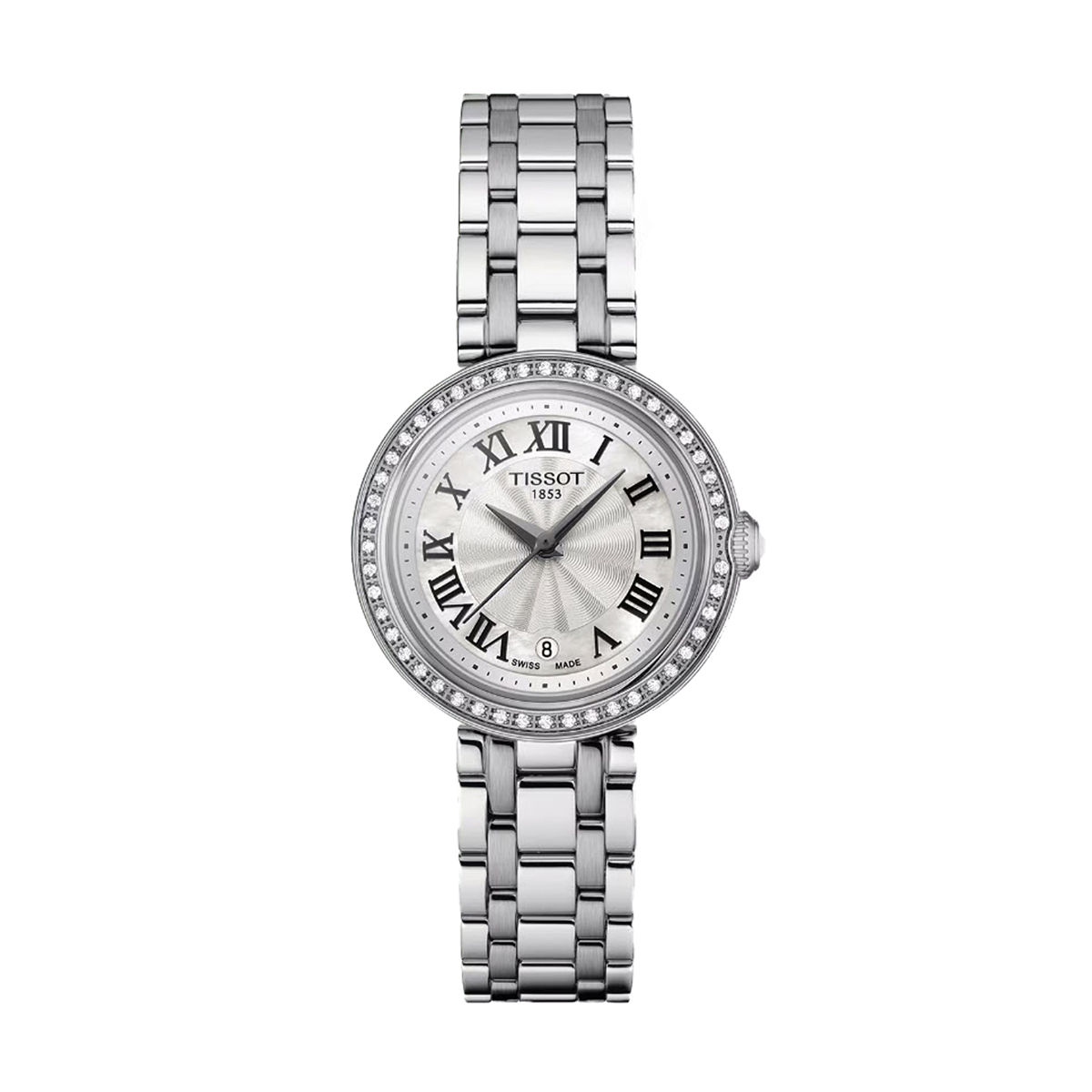 Tissot Bellissima Small 26mm Women's Watch, White Mother of Pearl and Diamond Dial