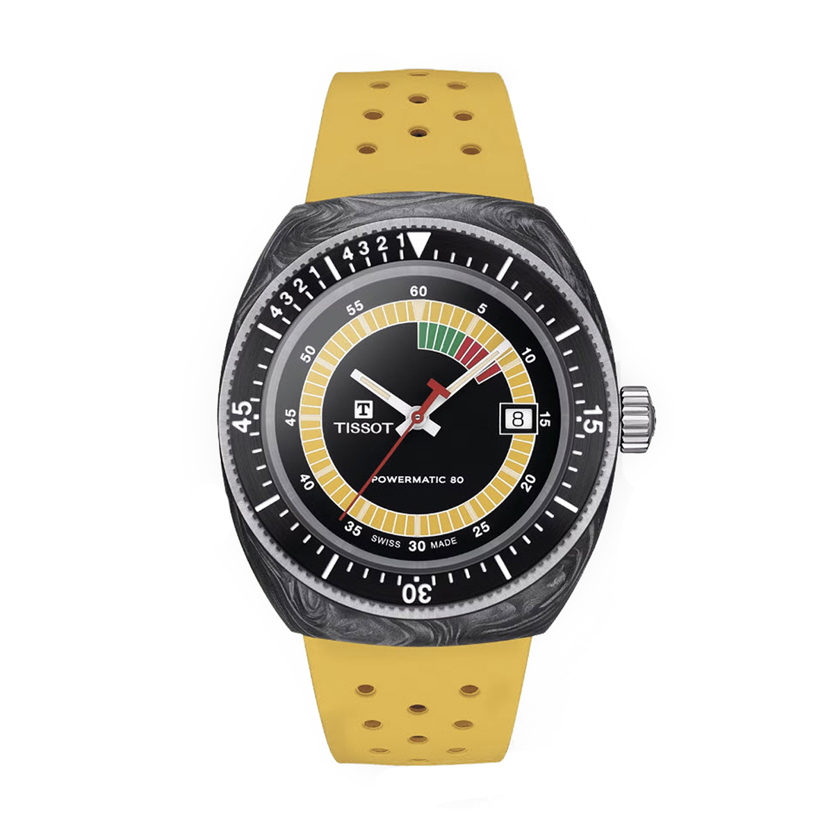 Tissot Sideral S 41mm Men's Watch, Black and Yellow Dial