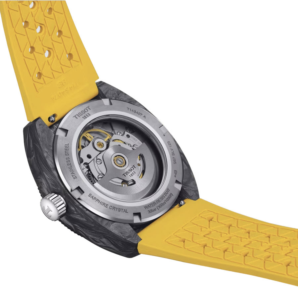 Tissot Sideral S 41mm Men's Watch, Black and Yellow Dial