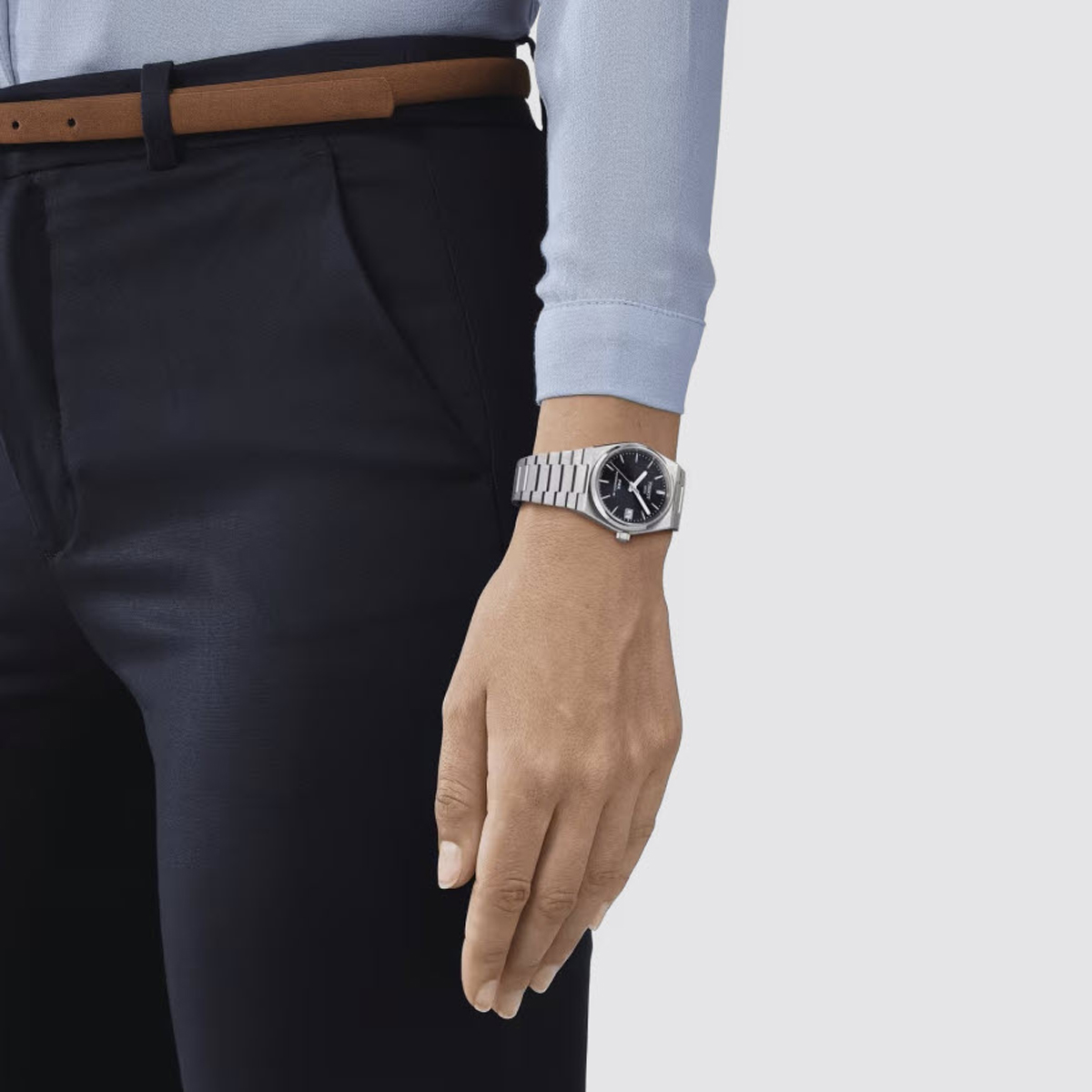 Tissot PRX Powermatic 80 35mm Men's Watch, Blue Pattern Dial