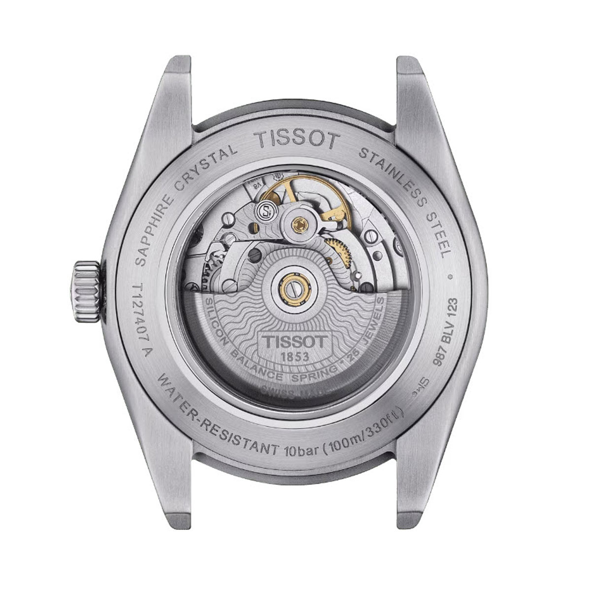 Tissot Gentleman Powermatic 80 Silicium 40mm Men's Watch, Ice Blue Dial