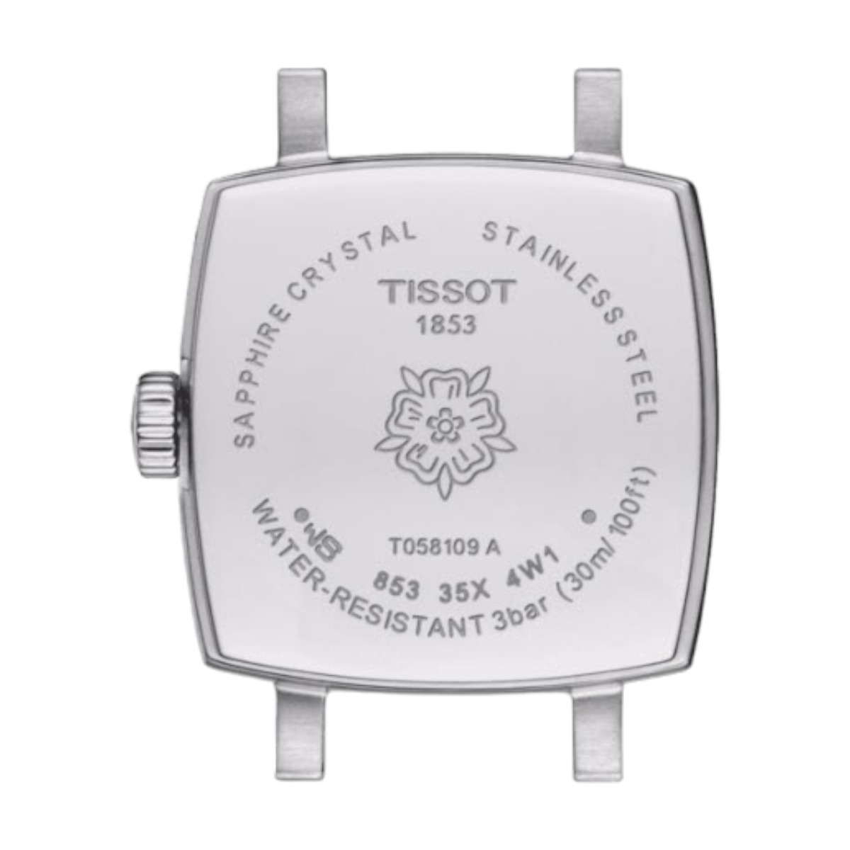 Tissot Lovely Square 20mm Women's Watch, Diamond and Silver Dial