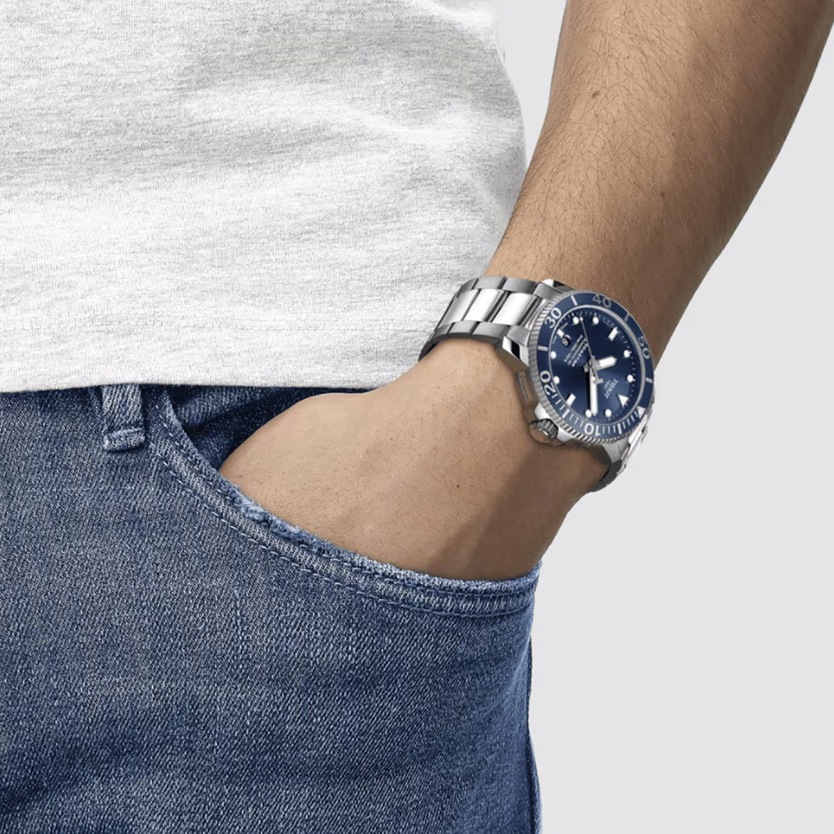 Tissot Seastar 1000 Powermatic 80 42mm Men's Watch, Blue Dial