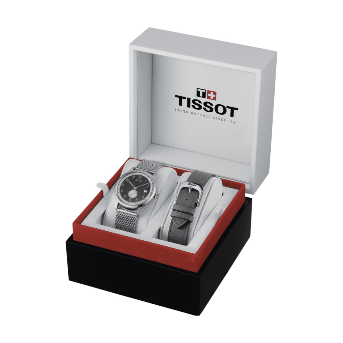 Tissot Heritage Small Second 1938 COSC 39mm Men's Watch, Black Dial