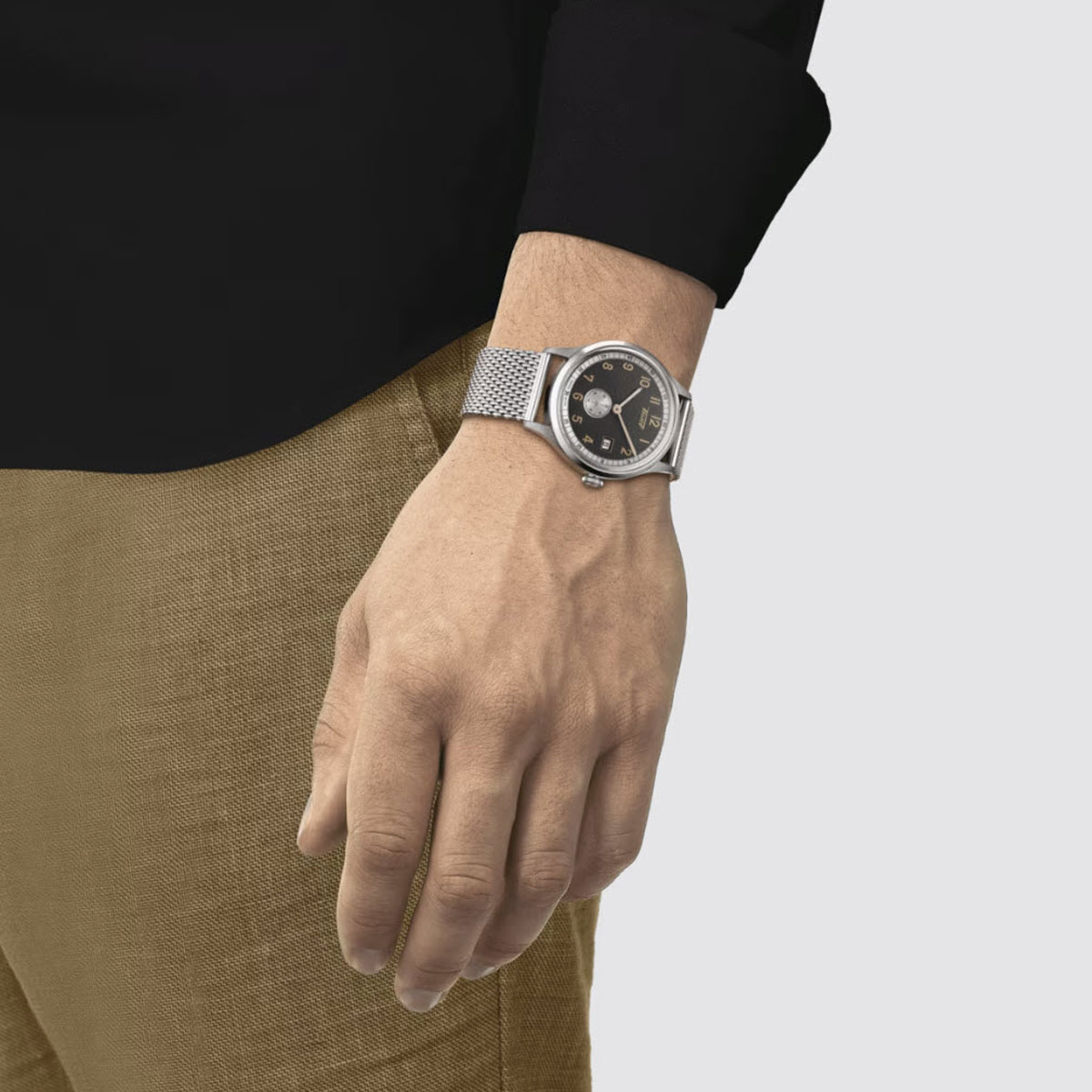 Tissot Heritage Small Second 1938 COSC 39mm Men's Watch, Black Dial