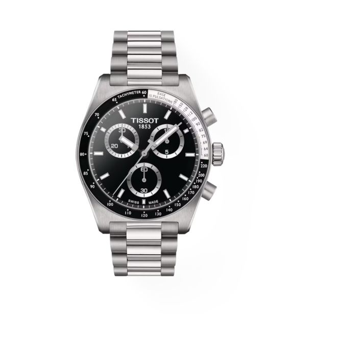 Tissot PR516 Chronograph 40mm Men's Watch, Black Dial