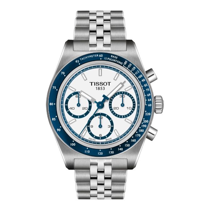 Tissot PR516 Automatic Chronograph 41mm Men's Watch, White Dial