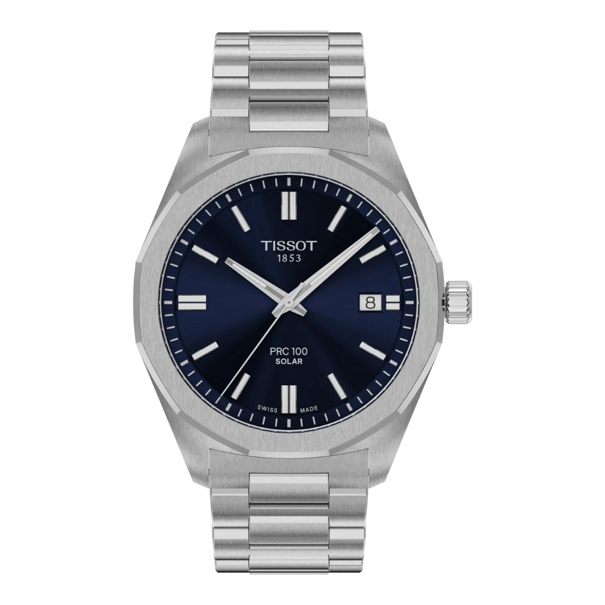 Tissot PRC 100 Solar Quartz 39mm Men's Watch, Blue Dial