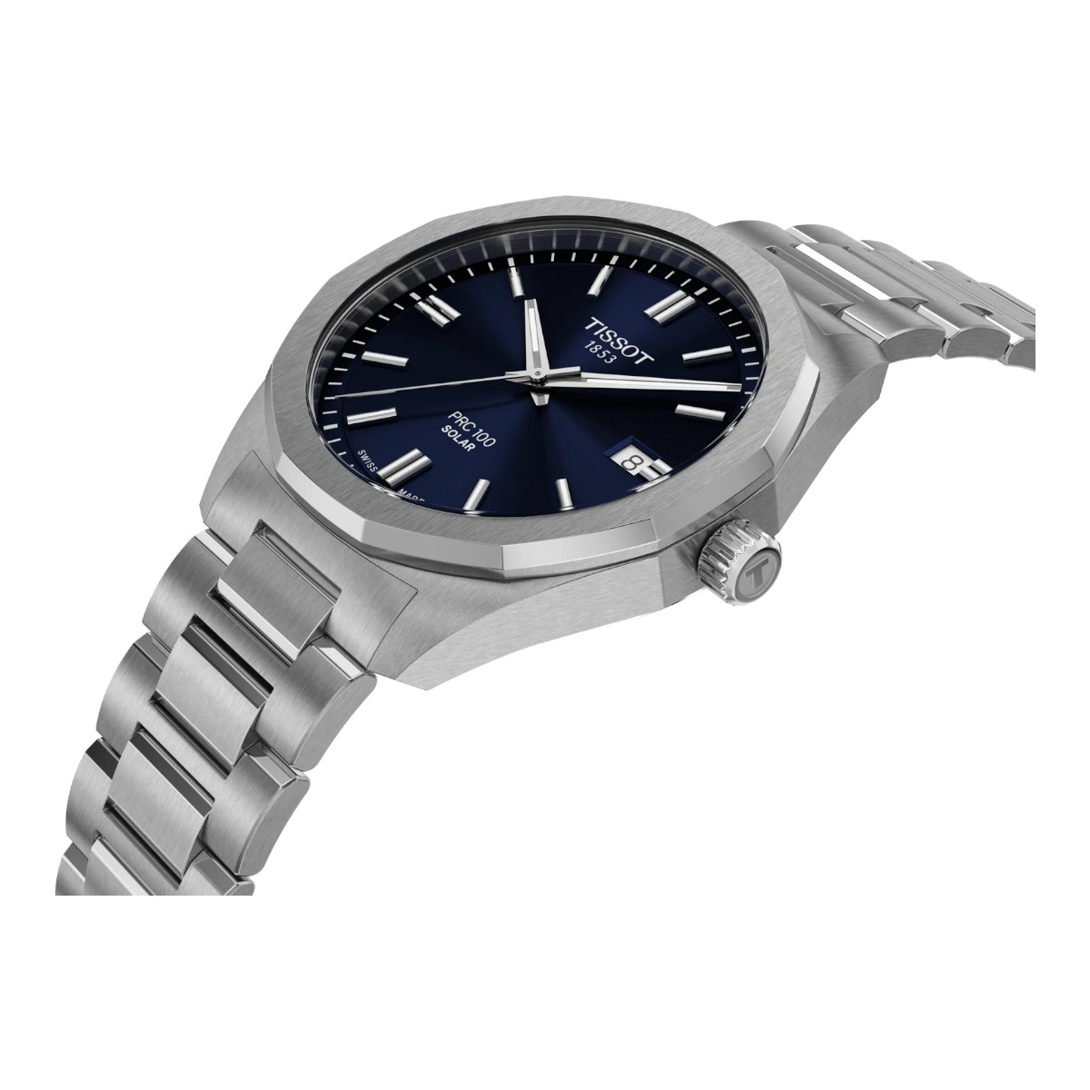 Tissot PRC 100 Solar Quartz 39mm Men's Watch, Blue Dial