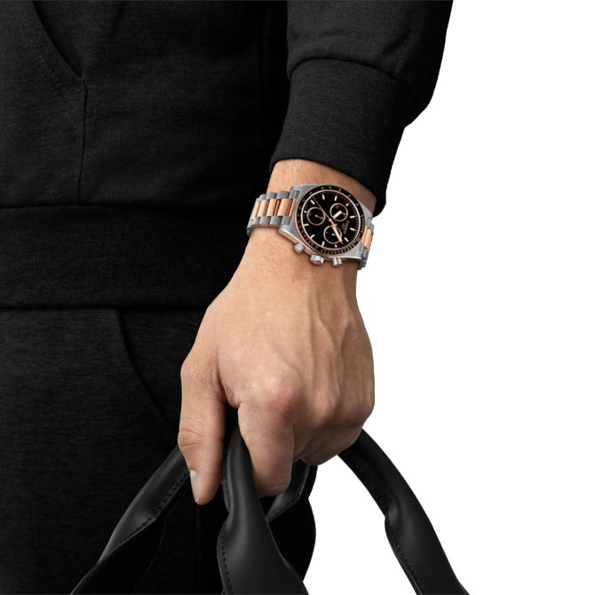 Tissot PR 516 Quartz Chronograph 40mm Men's Watch, Black Dial