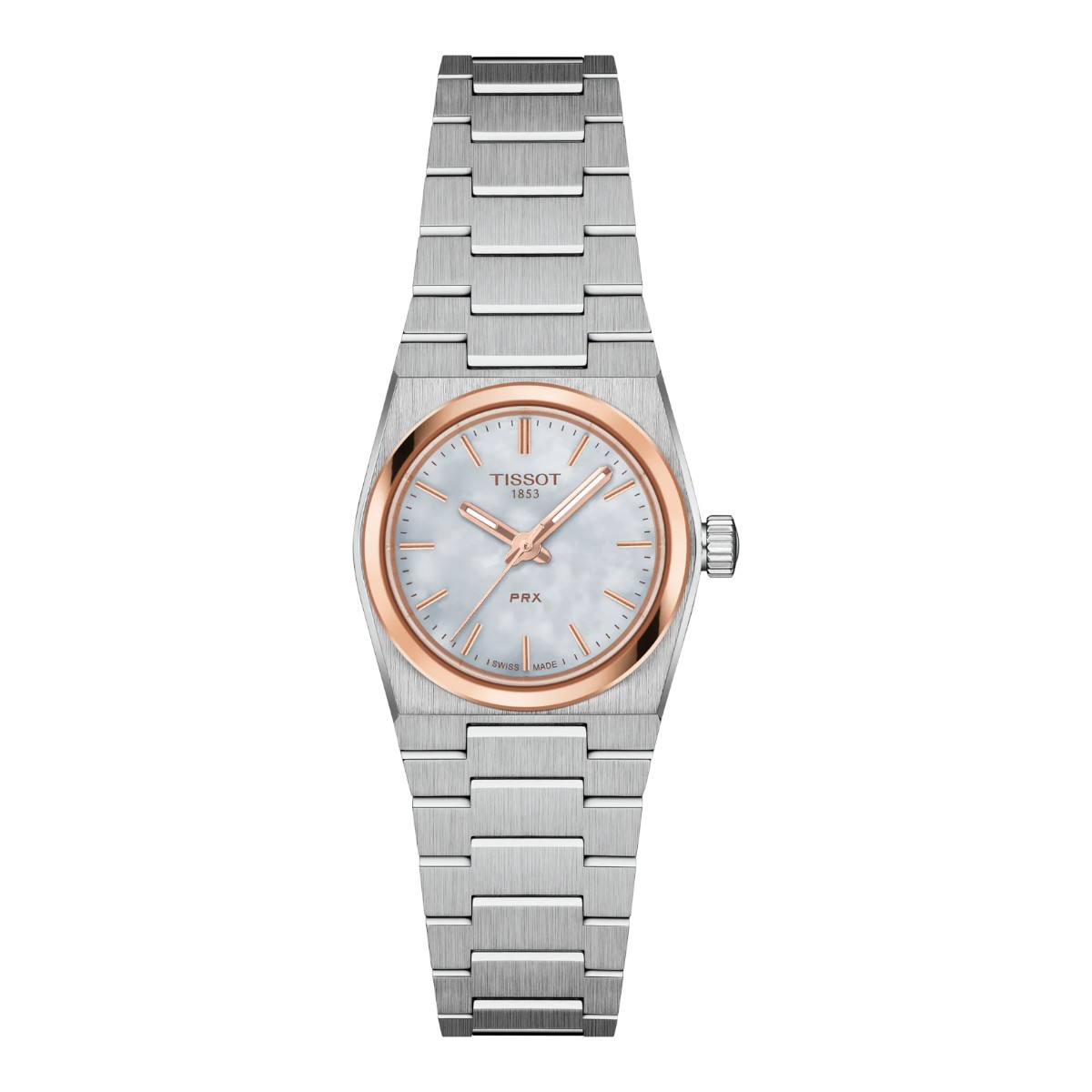 Tissot PRX 25mm Women's Watch, Mother of Pearl and Rose Gold Dial
