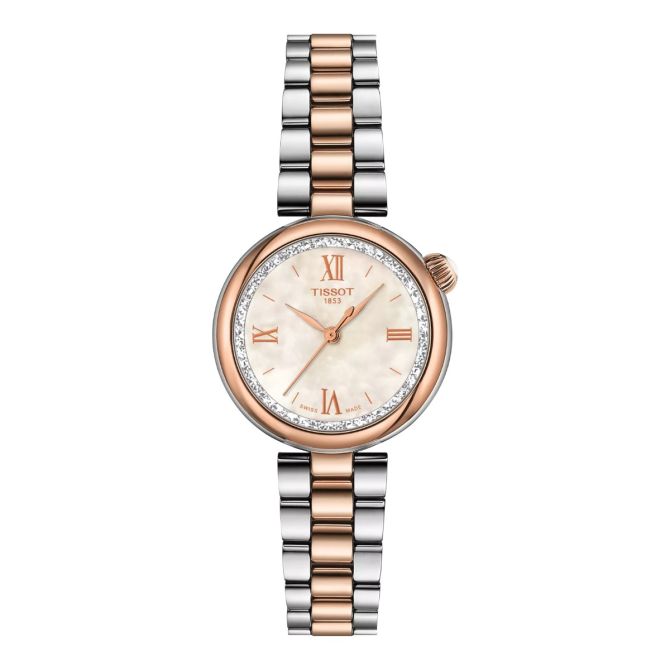 Tissot Desir 28mm Women's Watch, Rose Gold and White Mother of Pearl Dial
