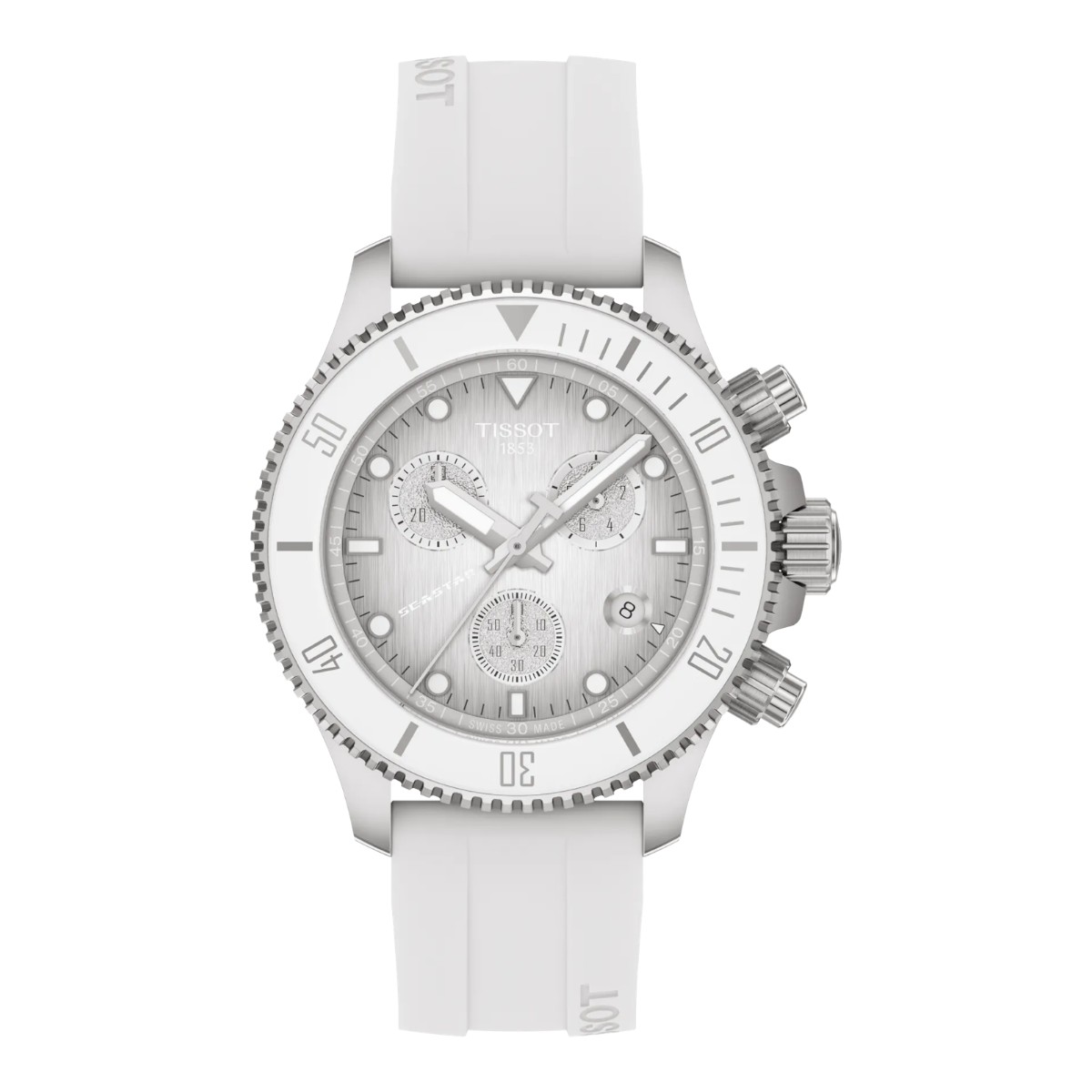 Tissot Seastar 1000 Quartz Chronograph 38mm Men's Watch, Silver Dial