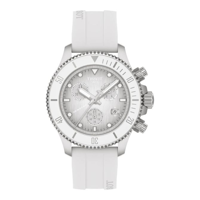 Tissot Seastar 1000 Quartz Chronograph 38mm Men's Watch, Silver Dial