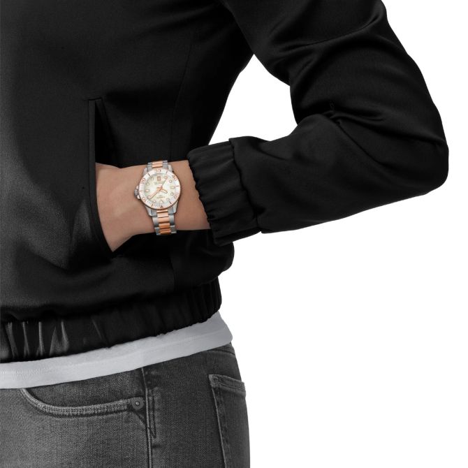 Tissot Seastar 1000 Quartz 36mm Women s Watch, White Mother Of Pearl Dial T1202102211100