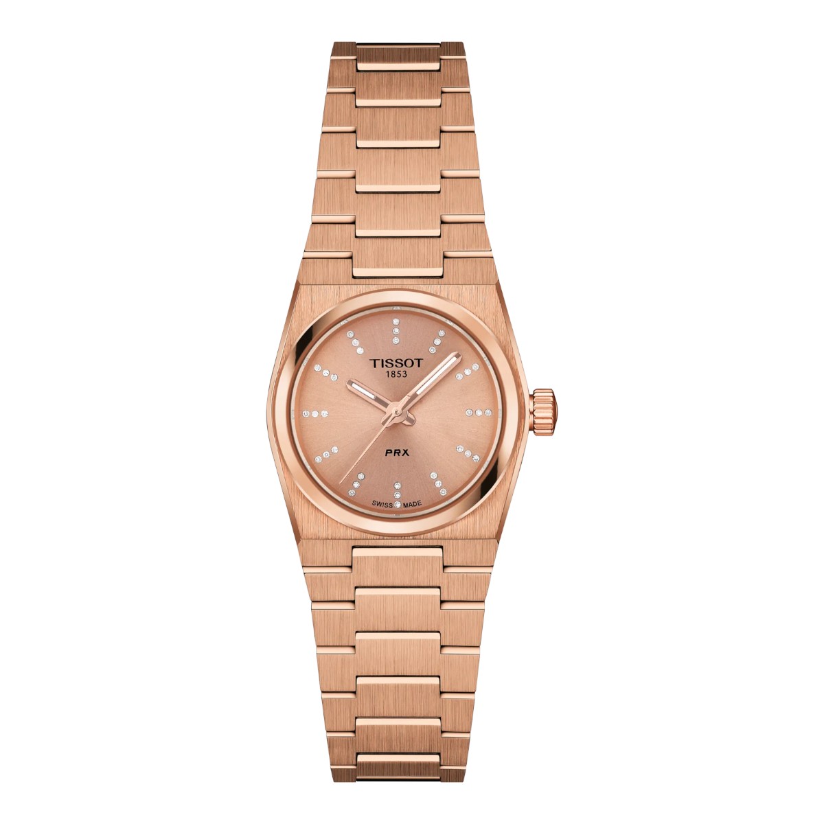 Tissot PRX 25mm Women's Watch, Rose Gold Dial