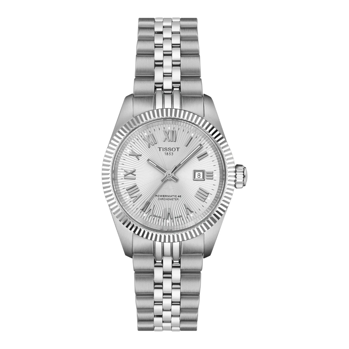 Tissot Ballade Powermatic 48 COSC 30mm Women's Watch, Silver Dial
